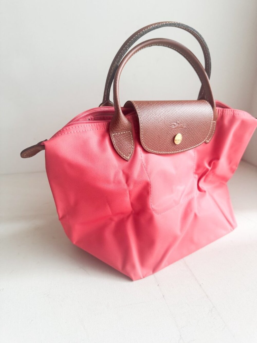 Longchamp Top Handle Bag LE PLIAGE Nylon/Leather GRENADINE Size S NEW - Picture 8 of 10